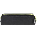 Пенал-тубус на молнии чёрный с зелёным