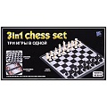 Настольная игра 3 в1 Шахматы,шашки,нарды 36*36см магнитные