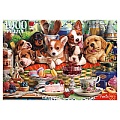 Пазлы 1000 элементов Щенки в корзине