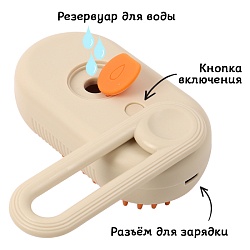 щётка по уходу за животными с ручкой
