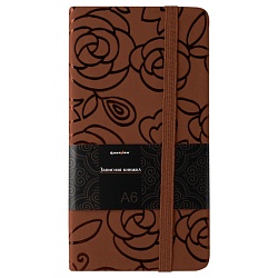 книжка  записная  а6 "darvish" обложка кож.зам с узором на резинке