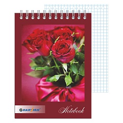 Блокнот 10*14см  60л  "Цветы" на гребне