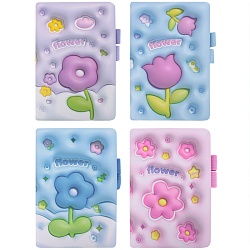 Блокнот А6  80л обложка "Цветы" с рисунком 3D эффект