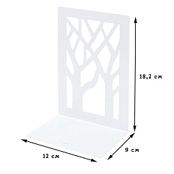 подставка-ограничитель для книг (2шт в комплекте) металлическая белая