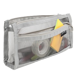 пенал на молнии серый