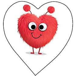 валентинка  60*60мм "сердце"