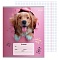 тетрадь  18л клетка цв. обл "обаятельные пёсики"