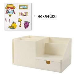 органайзер настольный пластиковый 7 отделений белый