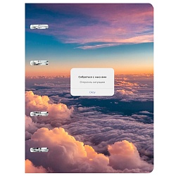 тетрадь на кольцах  80л  "собраться с мыслями" обложка мелованный картон глянцевая ламинация