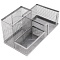 органайзер настольный металлический 3 отделения серый