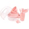 посуда для пикника в наборе розовый