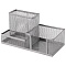 органайзер настольный металлический 3 отделения серый