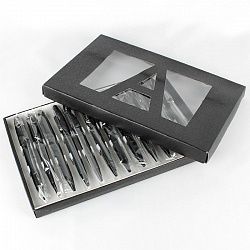 ручка подар. син. "darvish" со стилусом корпус металлический черный с поворотным механизмом