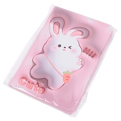 Блокнот A5  80л обложка кожзам "Милый зайка" клетка