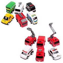 машинки mini в наборе 6шт. игрушка