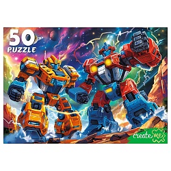 пазлы   50 элементов  космические трансформеры