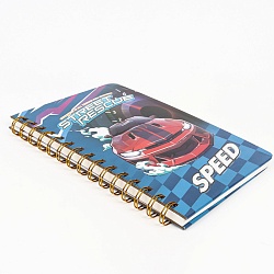Блокнот 15,5*21см 80л на спирали в клетку "Скорость"