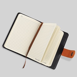 книжка записная  а6 148л  в клетку на магнитной застёжке