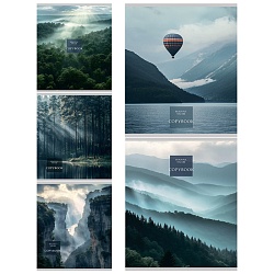 тетрадь  48л кл. "cold nature" обложка лён