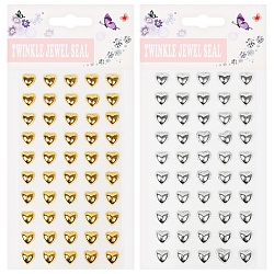 наклейки-стразы "сердечки"