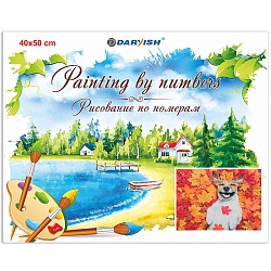 набор для творчества "рисование по номерам" 40*50см  осеннее счастье