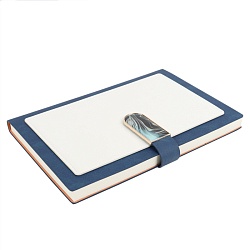 ежедневник а5 недатиров. 100л обложка кож.зам. на магнитной застёжке синий