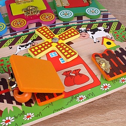 бизиборд "паровозик" 35*25см. игрушка