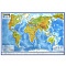 карта мира физич. 1:29м 101*66см с ламинацией 