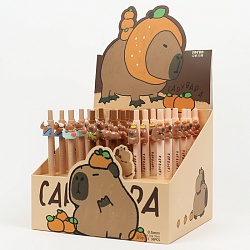 ручка автоматическая шариковая синяя "капибара" 