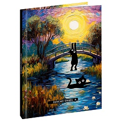 книжка записная  а6  48л "коты и искусство" 7бц, глянц.лам.