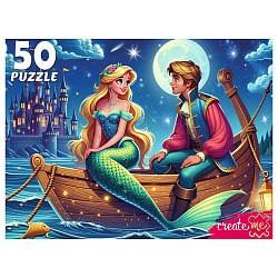 пазлы   50 элементов  русалочка и принц