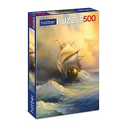 пазлы  500 элементов 330*480мм  парусник на волнах