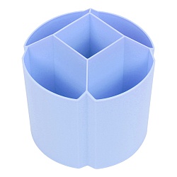 органайзер настольный пластиковый  вращающийся 5 отделений голубой