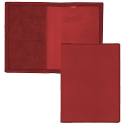 обложка на паспорт искусственная кожа 4 отделения maple.red