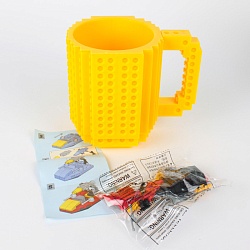 кружка-конструктор 400мл желтая (уценка)