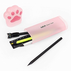 пенал-тубус пласт. "лапка" розовый