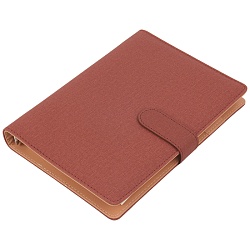 ежедневник а5 недатиров. 100л обложка кож.зам. на кольцах с магнитной застёжке коричневый