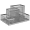 органайзер настольный металлический серый
