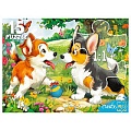 Пазлы-макси 15 элементов Щенки на поляне