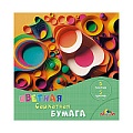 Бумага цветная бархатная 20*20см 5л. 5цв. "Цветная абстракция" в папке