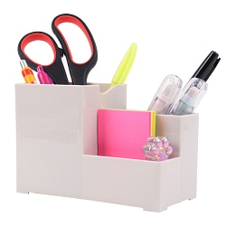 органайзер настольный пластиковый 3 отделения светло-серый