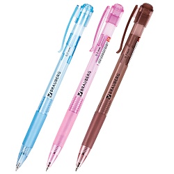 ручка автоматическая шар. синяя  brauberg "patrol" корпус ассорти