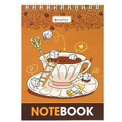 Блокнот 10*14см  60л  "Кофе" на гребне