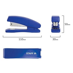 степлер  №24/6 "staff" синий до 20 листов