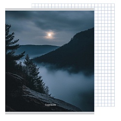 тетрадь  48л кл. "лунные пейзажи" обложка твин-лак холодная фольга