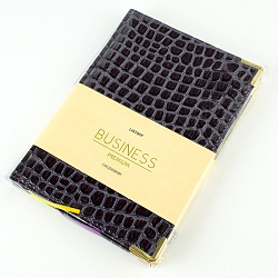 ежедневник недатированный  а5 152л iguana (темно-син) обложка искусств. кожа , золотой срез мет.уг