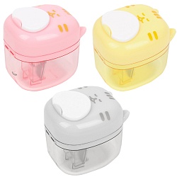 точилка с контейнером котик