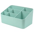 Органайзер настольный пластиковый 7 отделений светло-бирюзовый