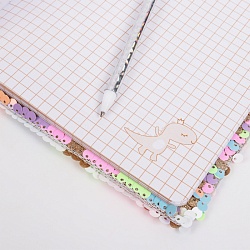 Блокнот A5  80л пайетки с ручкой в наборе