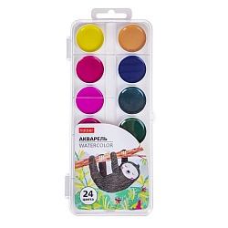 краски аквар. 24цв. "colora" медовые без кисти